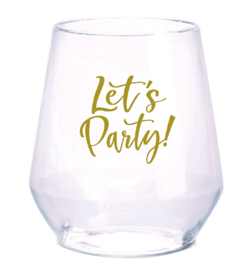 Let's Party Wine Glasses