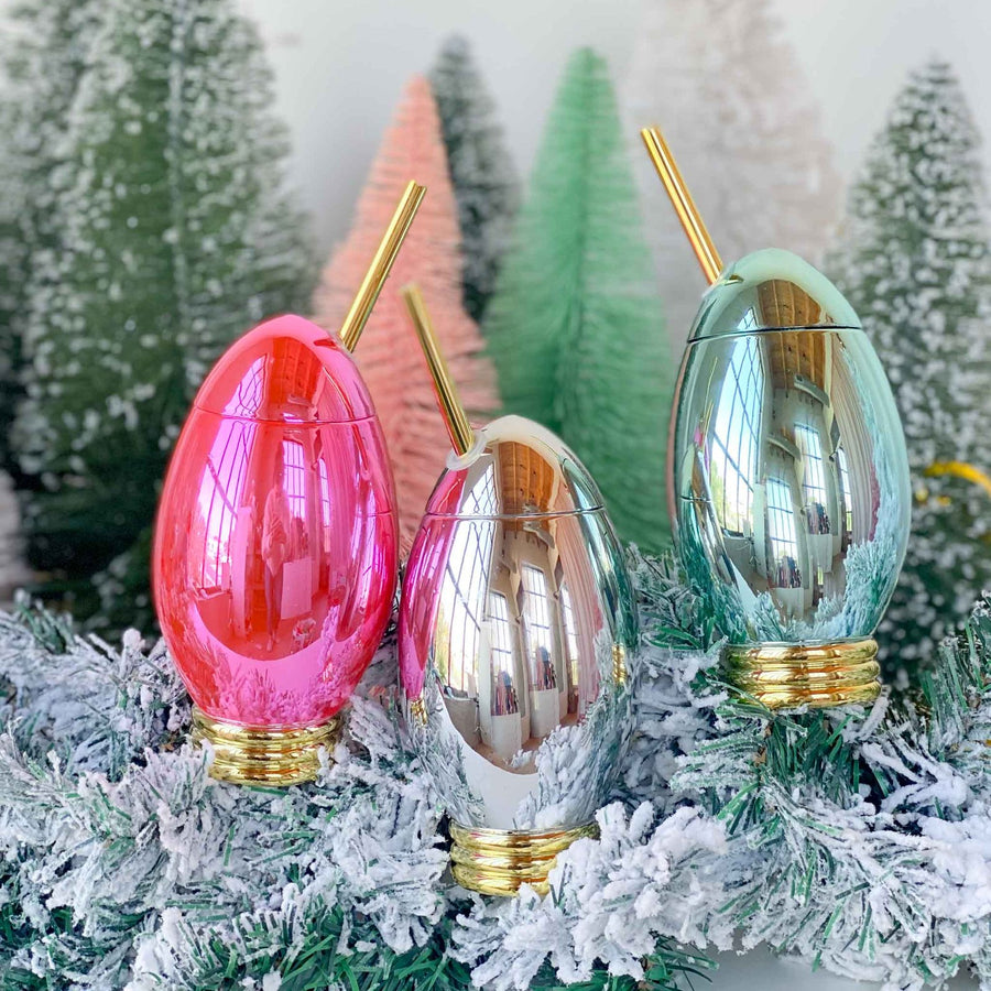 Christmas Magic Vintage Holiday Light Sipper Set