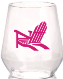 Beach Chair Wine Glasses