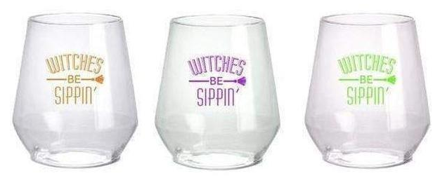 Witches Be Sippin' Plastic Wine Glasses